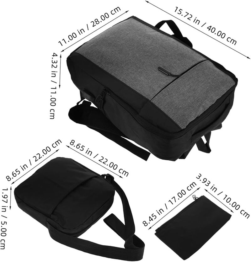 حقيبة ظهر أنيقة وعصرية من Ciieeo للكلية والأعمال، حقيبة كتف لحمل الأجهزة اللوحية والرسائل - Image 2